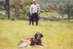 Pastor e cão da serra, Mesquitela, Celorico da Beira - foto de Ana Ferreira, 2000