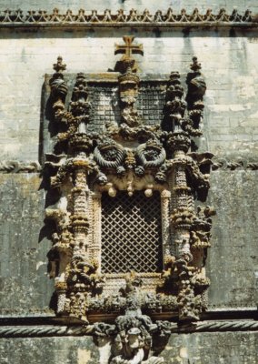 Janela do Convento de Cristo, Tomar - foto de José Semelhe, Julho de 2000