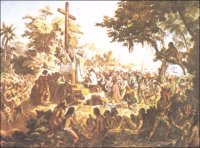 A primeira missa celebrada no Brasil